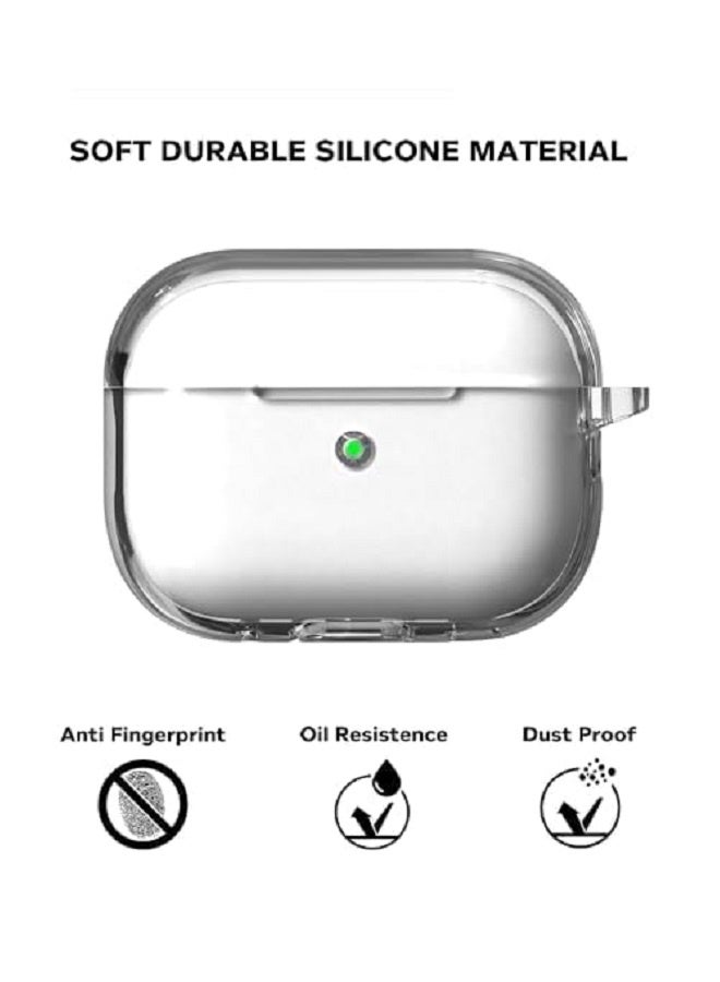 ZAFRA AirPods Pro 2/Pro Protective Case Cover with Keychain, Soft TPU Shockproof Drop Proof Case Cover for Apple AirPods Pro 2/Pro (Clear) - Image 2