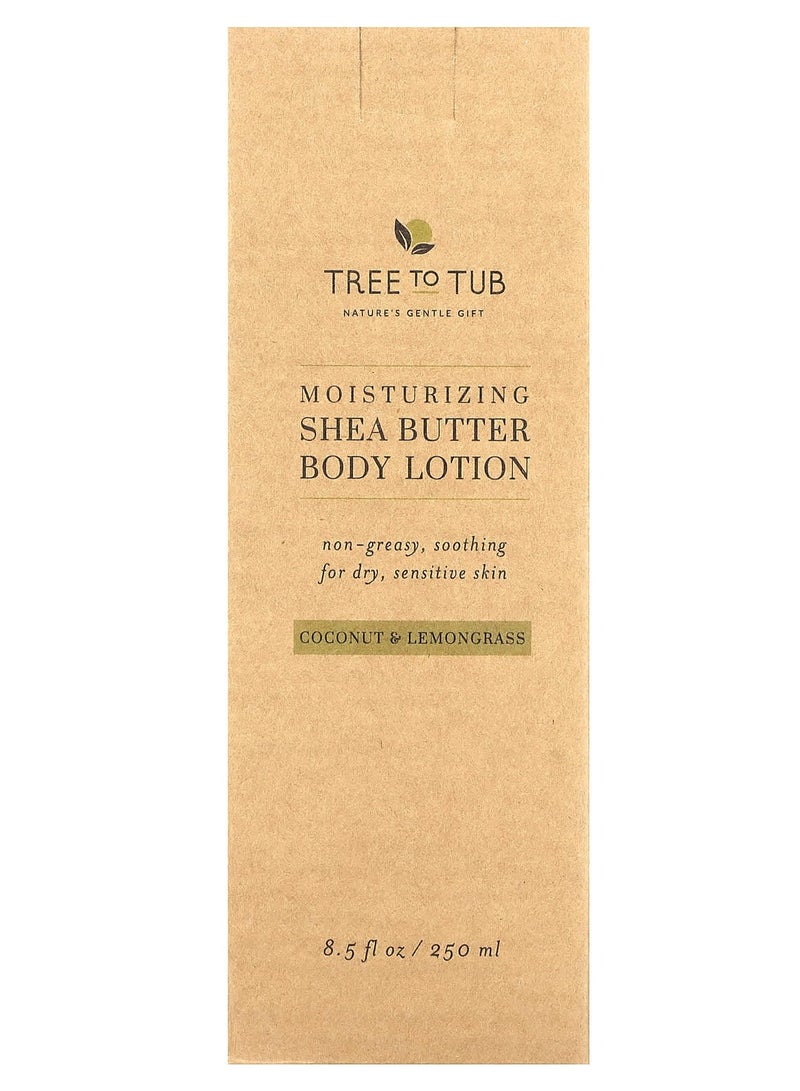 Tree to Tub Moisturizing Shea Butter Body Lotion Coconut & Lemongrass 250 Ml - Image 3