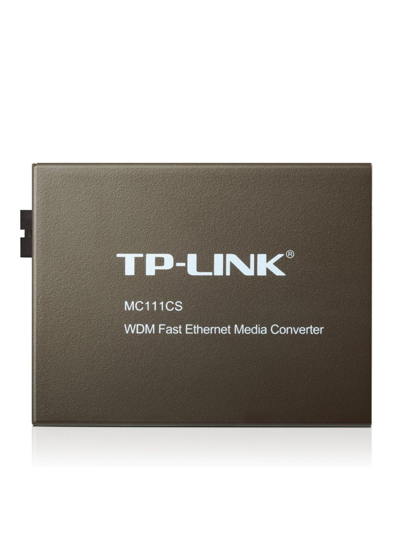 Tp-link Tl TP-Link MC111CS, 2-port 10/100Mbps WDM Media Converter, Black, Compatible with Router, AP, Network Card, RJ45 Interface, 12W, 5V, Single Fiber Transmission up to 20km - Image 3