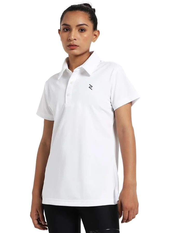 Zaecy White Women's Polo T-shirt for Women | Best Price UAE