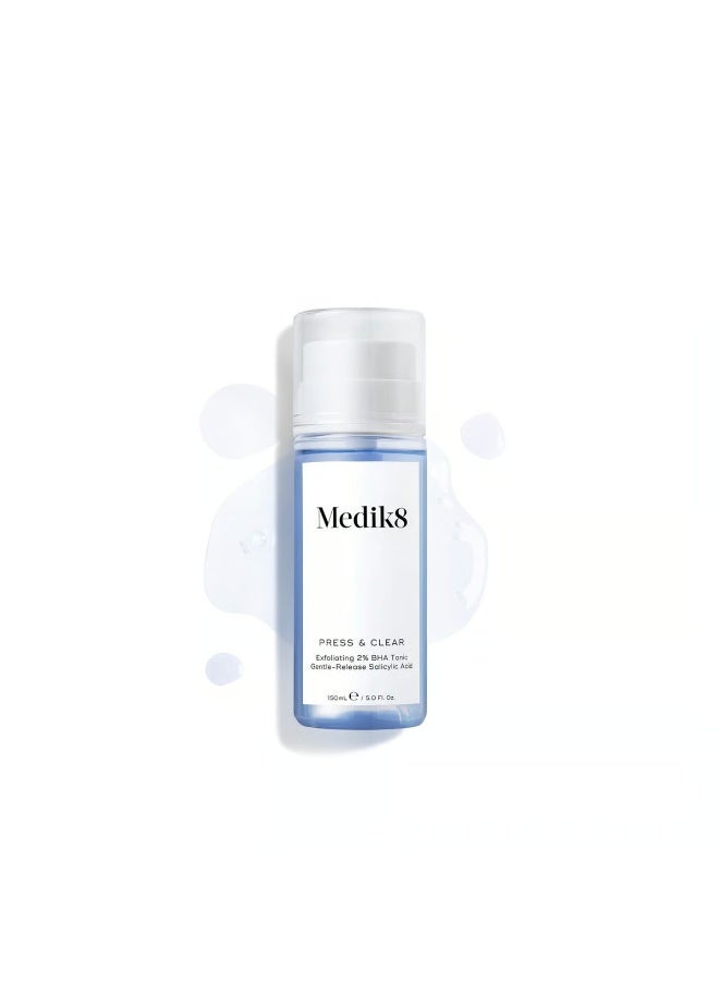 Medik8 Press & Clear Exfoliating 2% BHA Tonic 150ml - Image 1