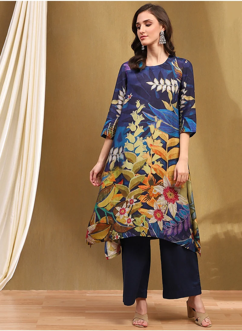 بيبا Floral Printed Kurti & Bottom Set