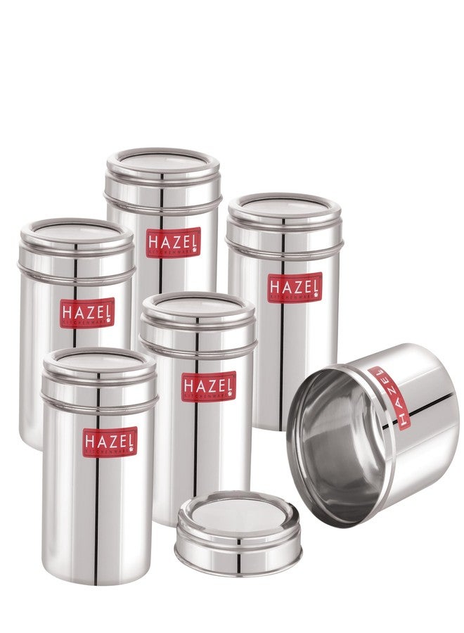 HAZEL Stainless Steel Kitchen Container with Transparent Lid | Top See Through Kitchen Container Set with Matt Finish | Multipurpose Container for Kitchen Storage, 900 ML, Set of 6 - Image 2