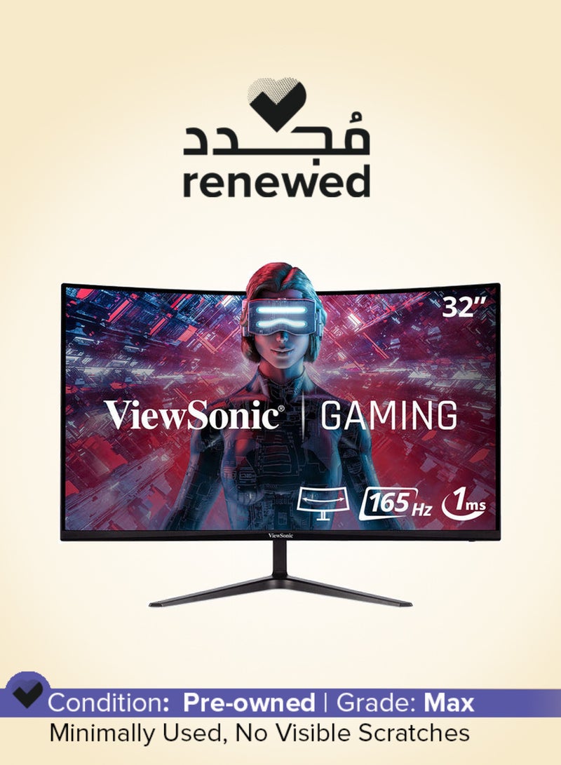 ViewSonic Renewed - 32 inch Curved Gaming Monitor - 165Hz, VX3218-PC-MHD Display black - Image 1