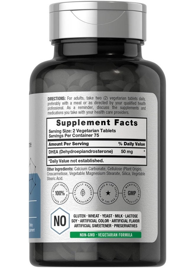 Horbaach Horbaach DHEA 50mg 150 Tablets | Non-GMO, Gluten Free Supplement  - Image 2
