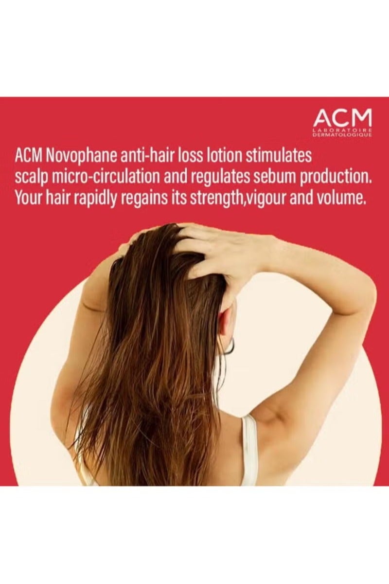ACMS ACM Laboratoire dermatologique Novophane Anti-Hair Loss Lotion, 100ml – Hair Tonic to Reduce Hair Fall & Stimulate Growth Clear 100ml - Image 5