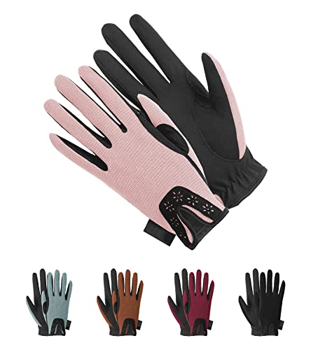Thapower Horse Riding Gloves for Kids Girls Youth Equestrian Horseback Riding Gloves Youth Women Winter Outdoor Leather Mitts Biking Cycling Gardening Glove - Image 1