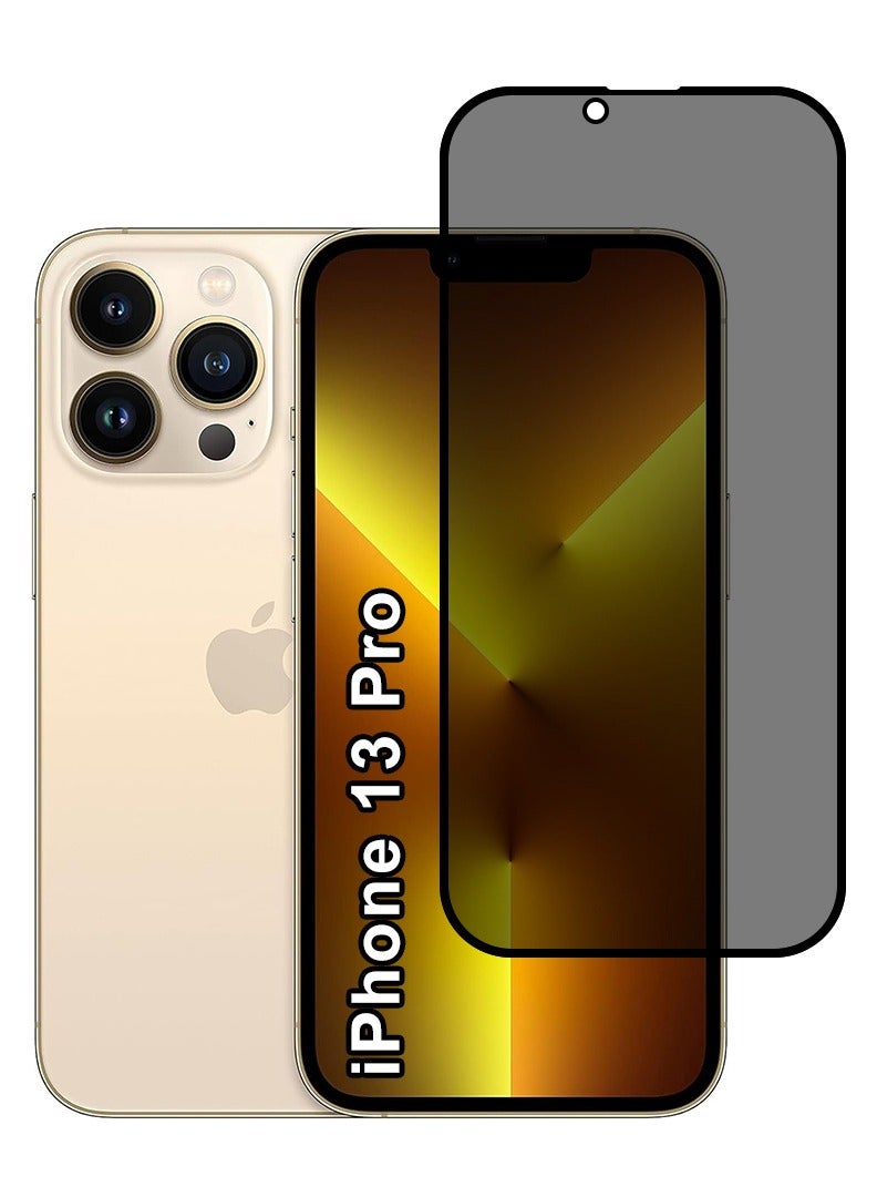 رفع القضية واقي شاشة الخصوصية لهاتف Apple iPhone 13 Pro 9H Hardness Anit Spy من الزجاج المقوى [حماية الخصوصية بنسبة 100%]، تركيب سهل خالٍ من الفقاعات، تغطية كاملة ومضاد للخدش - Image 1