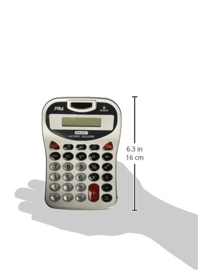 Bazic Products BAZIC 8-Digit Silver Desktop Calculator w/Tone - Image 2