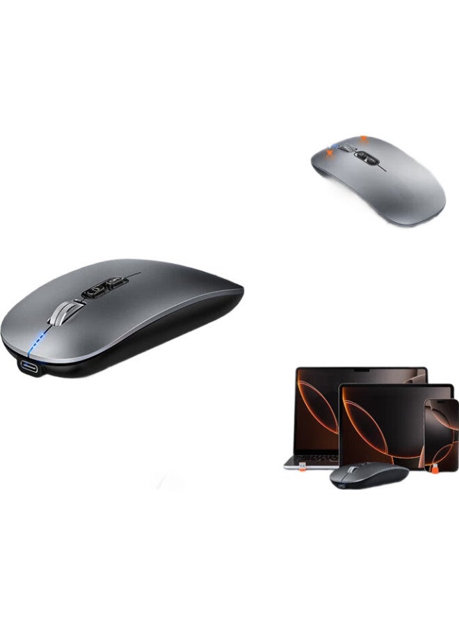 Stiger Wireless Mouse Compatible With Apple, Huawei, Matebook Laptops, Tablets, Desktop Computers, For Office And Gaming, Noiseless, Portable, Rechargeable, For Macbook Pro - Image 1