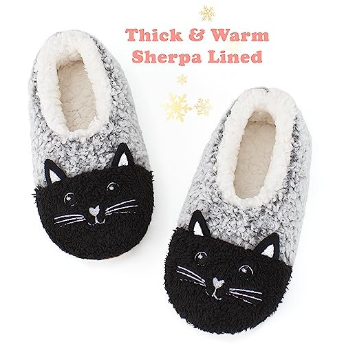 cosyone1997 Cat Slippers for Women Indoor Soft Sole, Cute Animal Fuzzy House Slippers, Adult Size 7–8 - Image 4