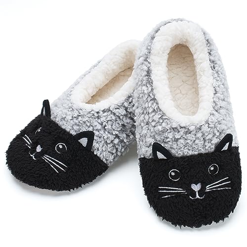cosyone1997 Cat Slippers for Women Indoor Soft Sole, Cute Animal Fuzzy House Slippers, Adult Size 7–8 - Image 1