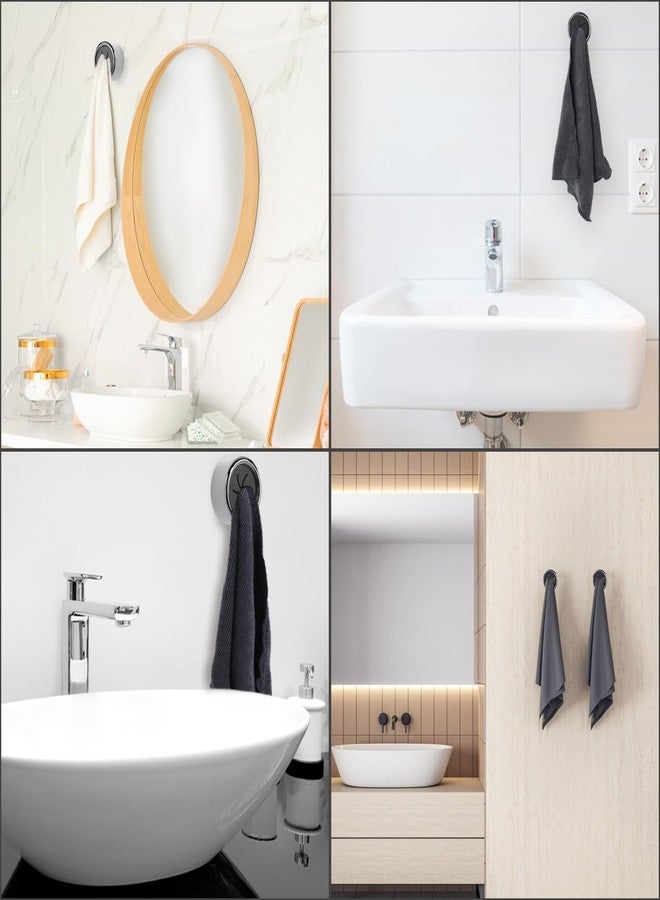 براساكو حامل مناشف أطباق ذاتي اللصق من براساكو، 6 قطع - خطافات مناشف دائرية للتثبيت على الحائط للمنزل، المطبخ، الخزانة، الحمام، المرآب، المركبة الترفيهية - Image 5