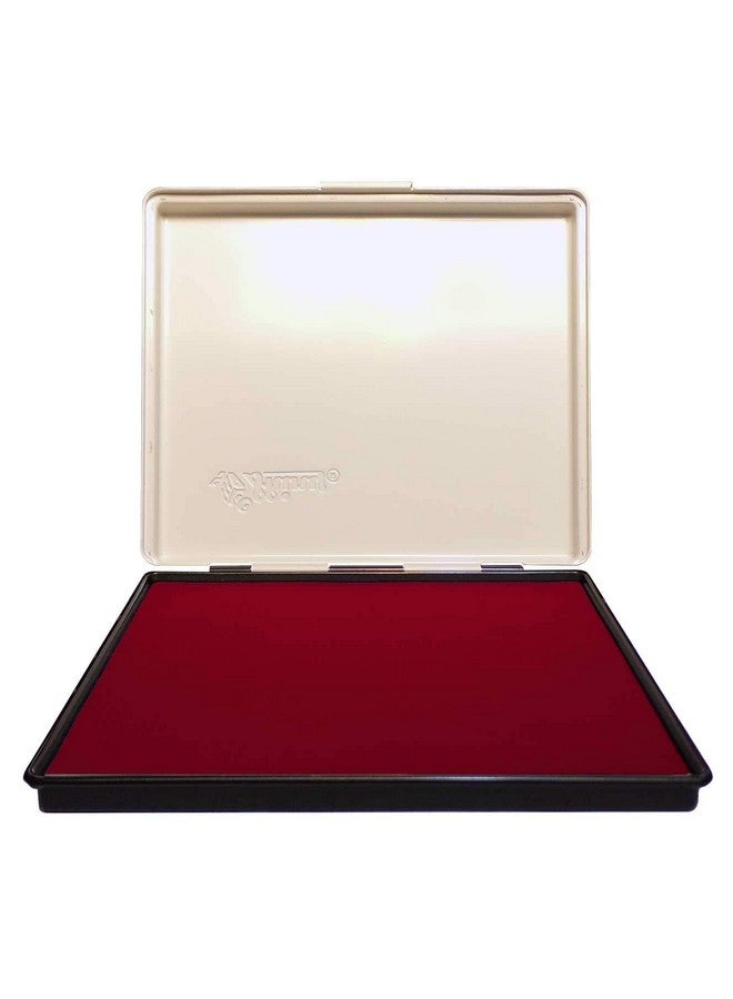 Uimprint Extra Large 8'' x 12'' Industrial Rubber Stamp Ink Pad in Metal Case, Red Stamp Pad - Image 1