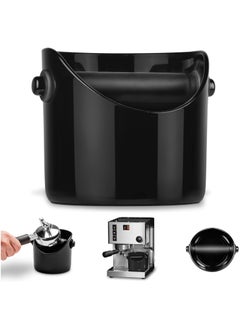Dreamfarm Big Grindenstèin | Modern Espresso Knock Box | Sturdy  Compact Coffee Knock Box | SpaceSaving Coffee Ground Bin with Durable Knock Bar | EasyToClean Espresso Knock Boxes | Black (Big)  - Image 1