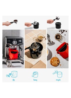 Dreamfarm Big Grindenstèin | Modern Espresso Knock Box | Sturdy  Compact Coffee Knock Box | SpaceSaving Coffee Ground Bin with Durable Knock Bar | EasyToClean Espresso Knock Boxes | Black (Big)  - Image 2