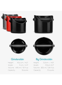 Dreamfarm Big Grindenstèin | Modern Espresso Knock Box | Sturdy  Compact Coffee Knock Box | SpaceSaving Coffee Ground Bin with Durable Knock Bar | EasyToClean Espresso Knock Boxes | Black (Big)  - Image 3