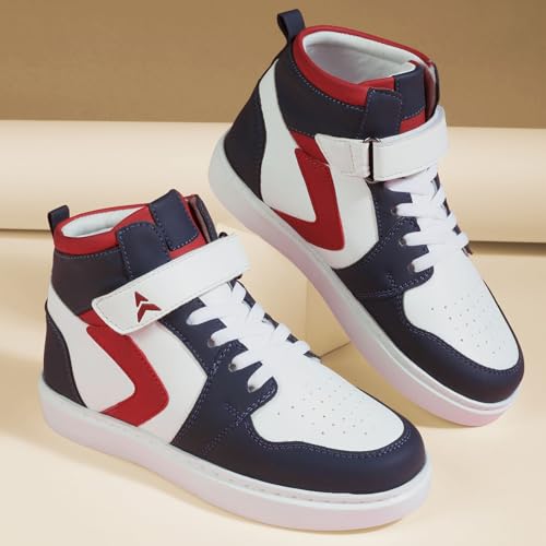 AVANT Kid's MiniMaverick Sneaker Shoes- Soft Cushioned Insole, Lightweight, Durable, Comfortable, Trendy, Casual Footwear (AVKSH003CL01SIZE2_UK2_Red/Navy) - Image 3