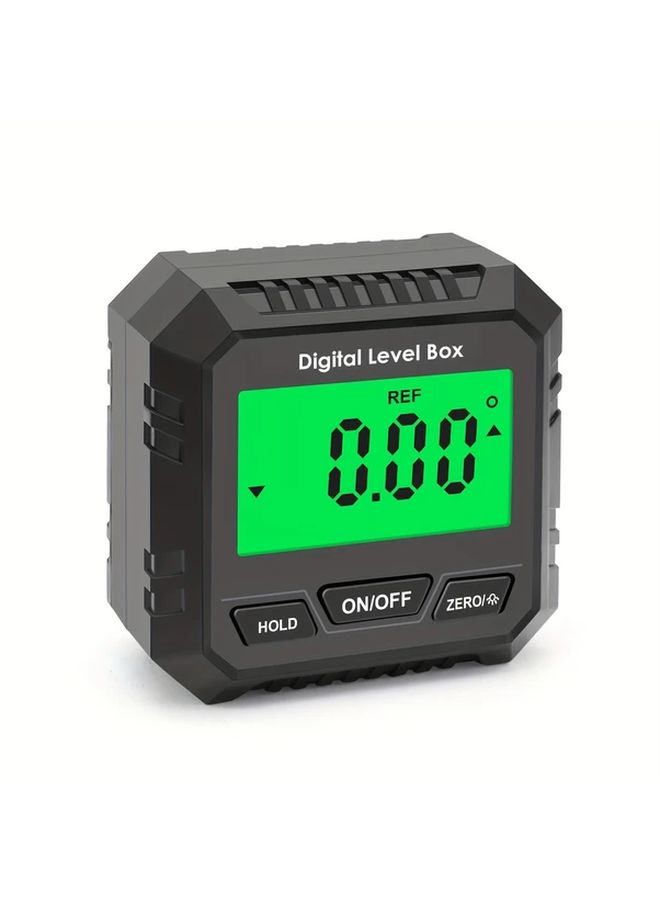 منقلة رقمية سوداء مقياس زاوية قاعدة مغناطيسية شاشة LCD إضاءة خلفية من 0 إلى 360 درجة - Image 2