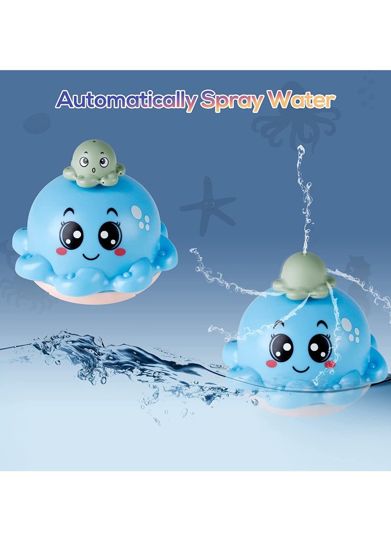 Generic - Baby Bath Toy With 4 Water Spray Modes, Light Up Octopus Tub Toys for Toddler Kids, Auto-Rotating Toddlers Bathtub Toys for Boys Girls With Ocean Animals/Fountain Sprinkler/Flashing Colorful LED - Image 1
