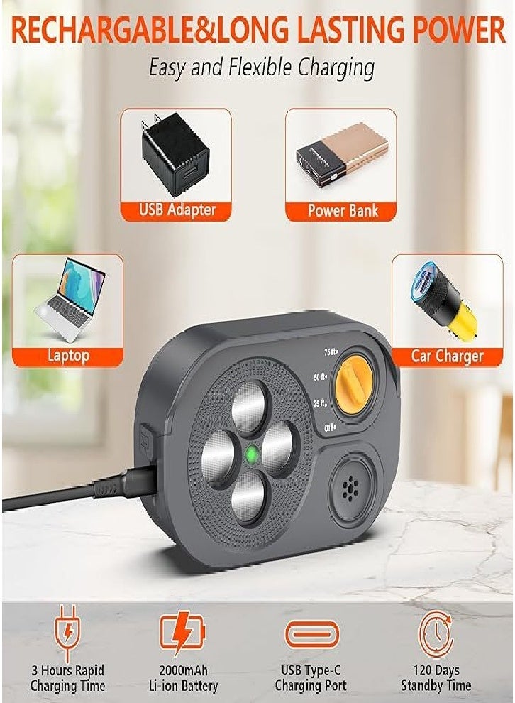 جهاز منع النباح بالموجات فوق الصوتية المتطور، جهاز تدريب الكلاب، مضاد للنباح، تدريب آمن لمنع النباح، هادئ (أسود) - Image 3