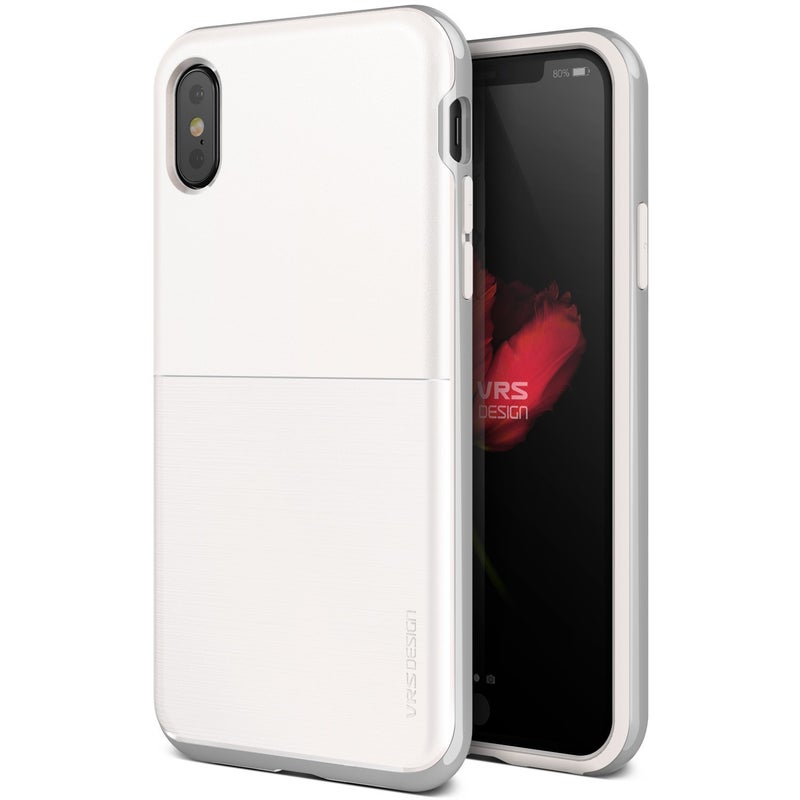 VRS Design iPhone X High Pro Shield covercase  White and Silver