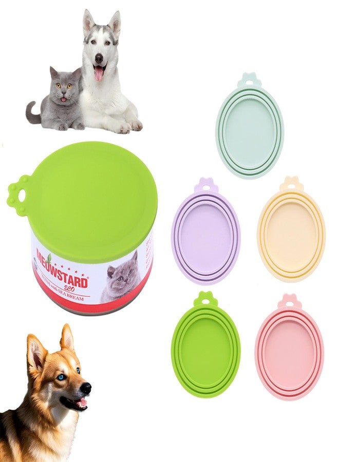 Novique 5 Pack Pet Covers/Dog Cat Lids/Universal BPA Free/Silicone Pet Lids Covers/Fits Most Standard Size - Image 1