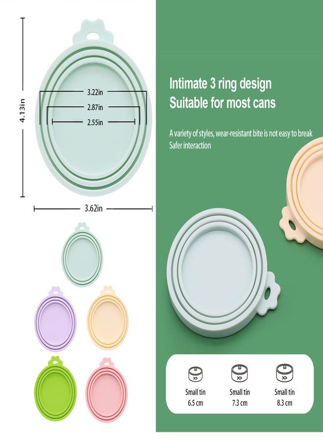 Novique 5 Pack Pet Covers/Dog Cat Lids/Universal BPA Free/Silicone Pet Lids Covers/Fits Most Standard Size - Image 3