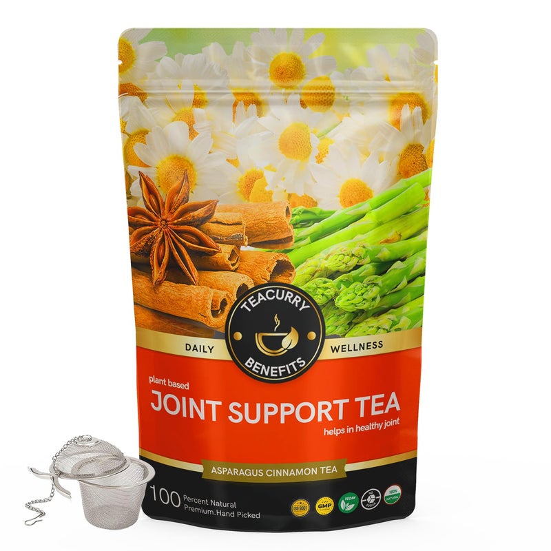 Teacurry Joint Support Tea - (100 Grams Loose With Infuser) - Best Tea for Joint Wellness | CAFFEINE FREE | Ayurvedic Herbal Tea - Image 1