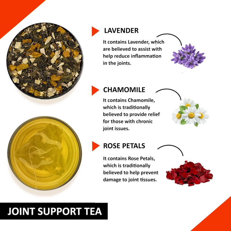 Teacurry Joint Support Tea - (100 Grams Loose With Infuser) - Best Tea for Joint Wellness | CAFFEINE FREE | Ayurvedic Herbal Tea - Image 2