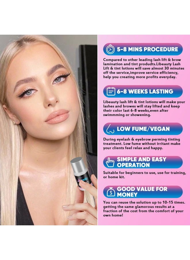 Libeauty مجموعة رفع الرموش وتلوين الحواجب مع تصفيف الرموش الأسود - رفع سريع وتلوين كثيف مع أدوات كاملة للاستخدام المنزلي وصالونات التجميل - Image 3