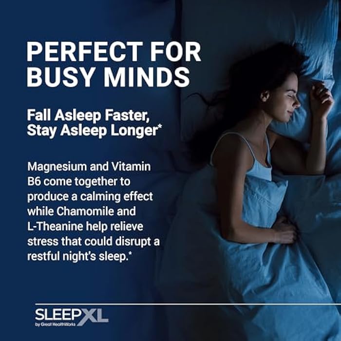 OmegaXL SleepXL Sleep Supplement Non-Habit-Forming Formula - Fall Asleep Faster & Sleep Longer - 5 key ingredients include Melatonin, L-Theanine, Chamomile, Magnesium & Vitamin B6 (60 Capsules, 30 Servings) - Image 3