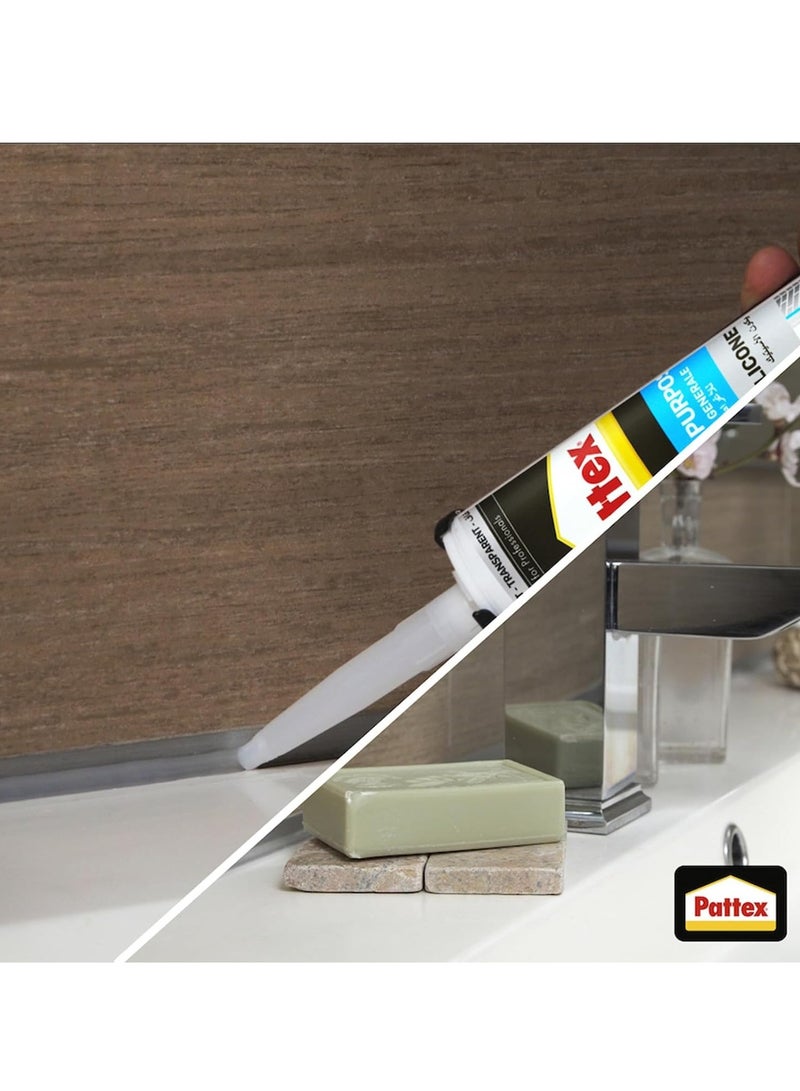 Generic Pattex Acetic Silicone GP SL212: The transparent glue specialized in bonding wood and metal effectively and easily.  - Image 2
