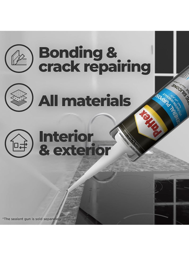 Generic Pattex Acetic Silicone GP SL212: The transparent glue specialized in bonding wood and metal effectively and easily.  - Image 3