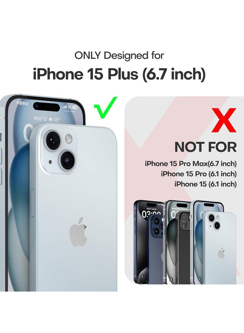 INFOSUN Compatible With Apple iPhone 15 Plus Full Coverage for Plustective Case, Ultra Slim Soft Silicone Gel TPU Cover, Matte Surface Ultra-Thin Case, For iPhone 15 Plus (Gray) - Image 2