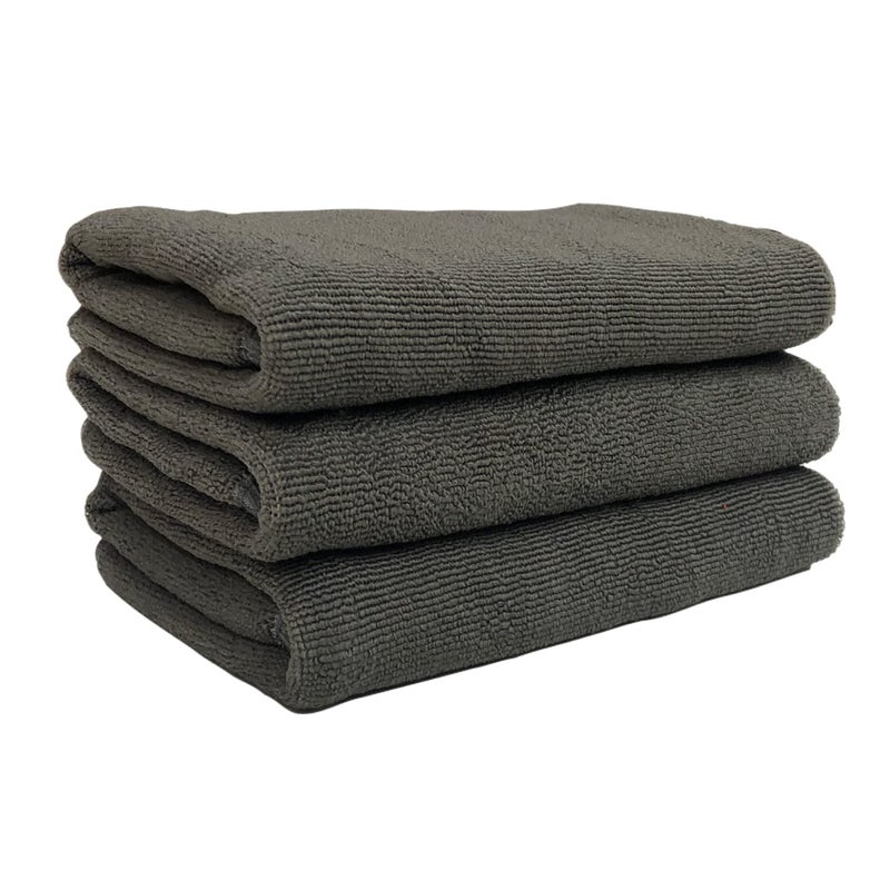 STAMIO Microfiber Hand Towel Set Super Soft (Set of 3, Grey) - Image 1