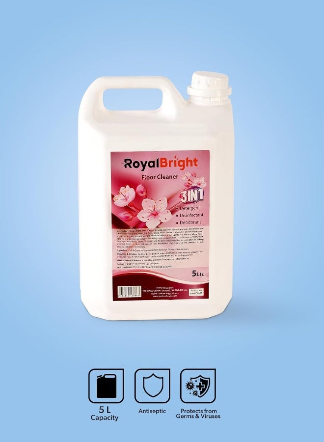packwell Royalbright 5 Liter Floor Cleaner Lavender Perfumed Disinfectant Detergent - Image 2