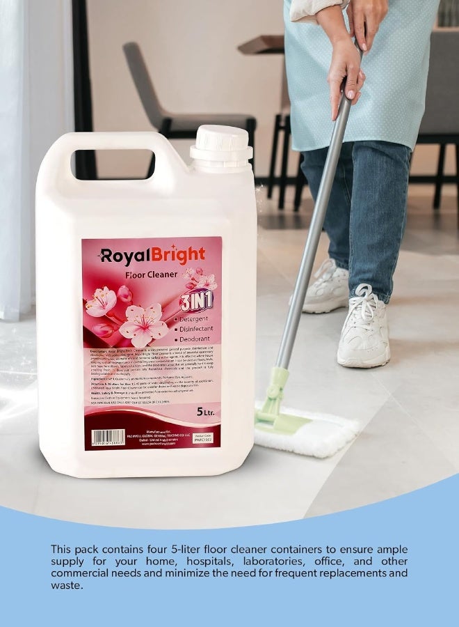 packwell Royalbright 5 Liter Floor Cleaner Lavender Perfumed Disinfectant Detergent - Image 3