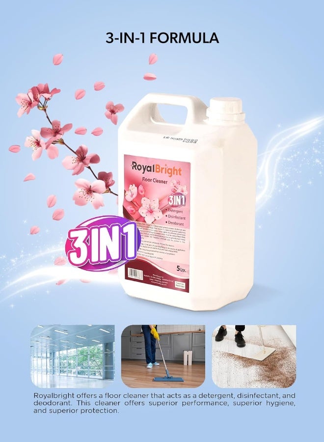 packwell Royalbright 5 Liter Floor Cleaner Lavender Perfumed Disinfectant Detergent - Image 5