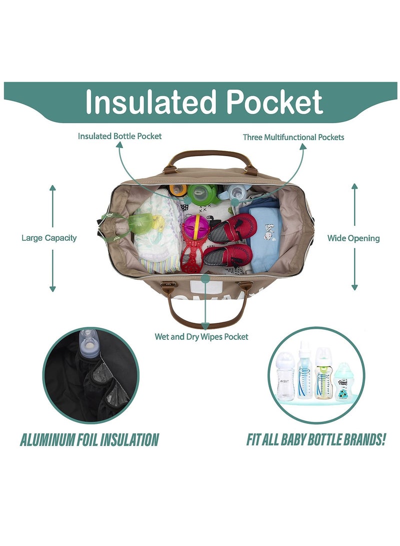Arabest Baby Diaper Bag, Mommy Bag for Hospital Delivery and Maternity, Multifunction Large Travel Diaper Tote for Boys and Girls - Image 3