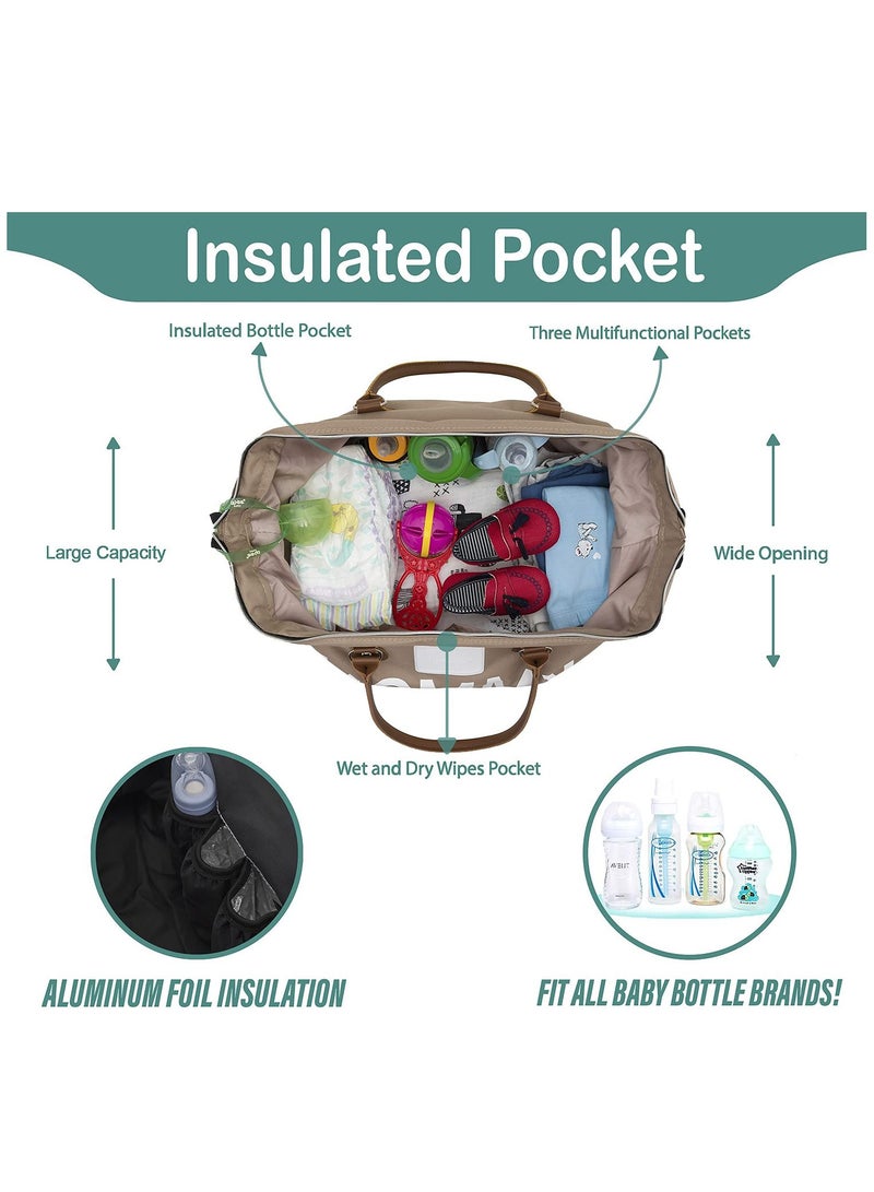 Arabest Baby Diaper Bag, Mommy Bag for Hospital Delivery and Maternity, Multifunction Large Travel Diaper Tote for Boys and Girls - Image 2