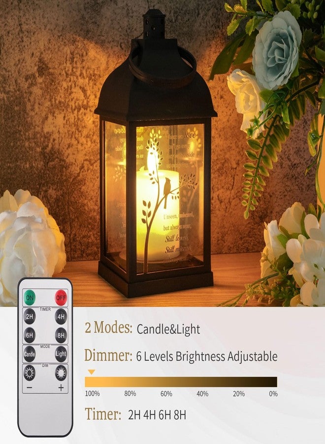 XXSTAR Memorial Lantern with Card - Sympathy Gift for Loss of Mom/Dad/Loved One, Bereavement Keepsake with Flickering Flame, Memory Lamp for Funeral Remembrance or Celebration (Black) - Image 4