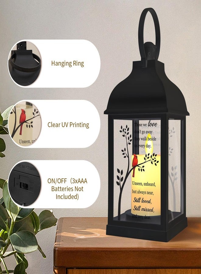 XXSTAR Memorial Lantern with Card - Sympathy Gift for Loss of Mom/Dad/Loved One, Bereavement Keepsake with Flickering Flame, Memory Lamp for Funeral Remembrance or Celebration (Black) - Image 3