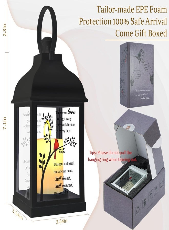 XXSTAR Memorial Lantern with Card - Sympathy Gift for Loss of Mom/Dad/Loved One, Bereavement Keepsake with Flickering Flame, Memory Lamp for Funeral Remembrance or Celebration (Black) - Image 2