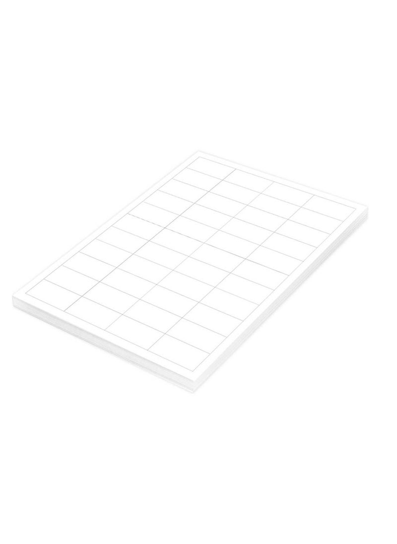FIS - FIS Multipurpose Laser Labels, Colour White, Size 48.5X25.4MM (44 Stickers x 100 Sheet) A4 Size, E.U. Origin Material - FSLA44-100 - Image 1