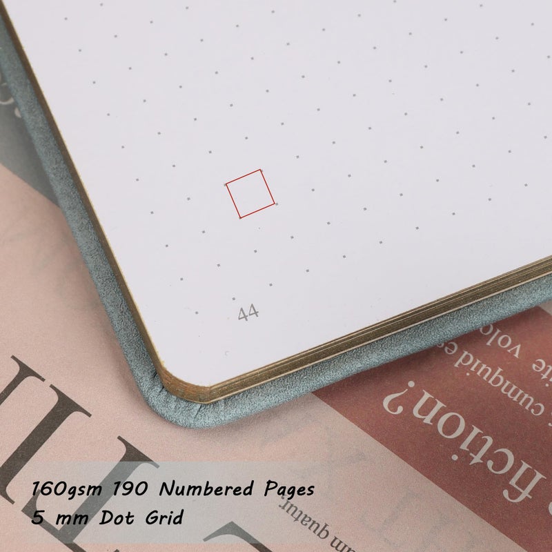 TIEFOSSI Dot Notebooks, A5 Hardcover Dot Journals for Writing Women, 160gsm Thick Paper, 190 Numbered Pages, for Planner Organization - Image 3