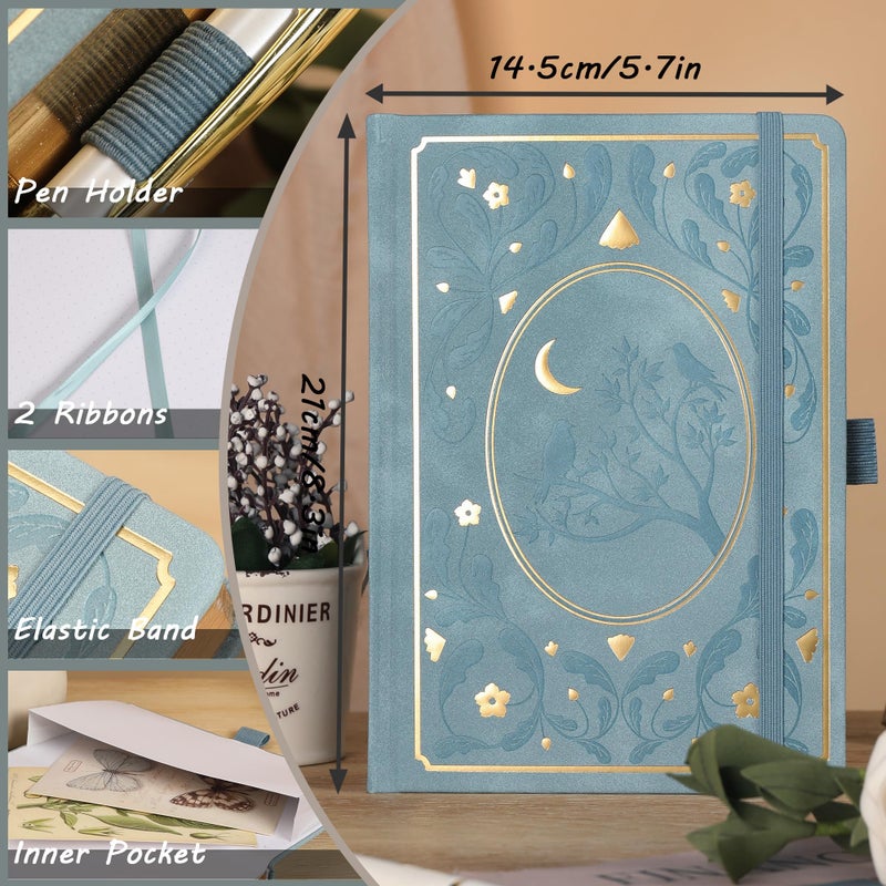 TIEFOSSI Dot Notebooks, A5 Hardcover Dot Journals for Writing Women, 160gsm Thick Paper, 190 Numbered Pages, for Planner Organization - Image 2