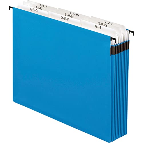 Pendaflex 59225 Nine-Section Hanging Folder, 5 1/4", Tabs and Labels, 1/5 Tab, Letter, Blue - Image 4