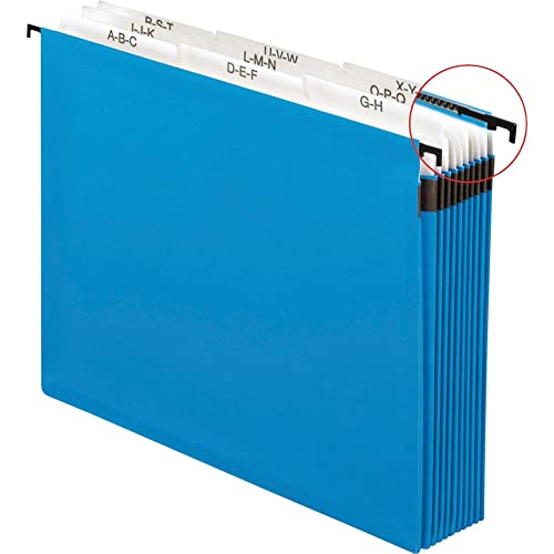 Pendaflex 59225 Nine-Section Hanging Folder, 5 1/4", Tabs and Labels, 1/5 Tab, Letter, Blue - Image 5