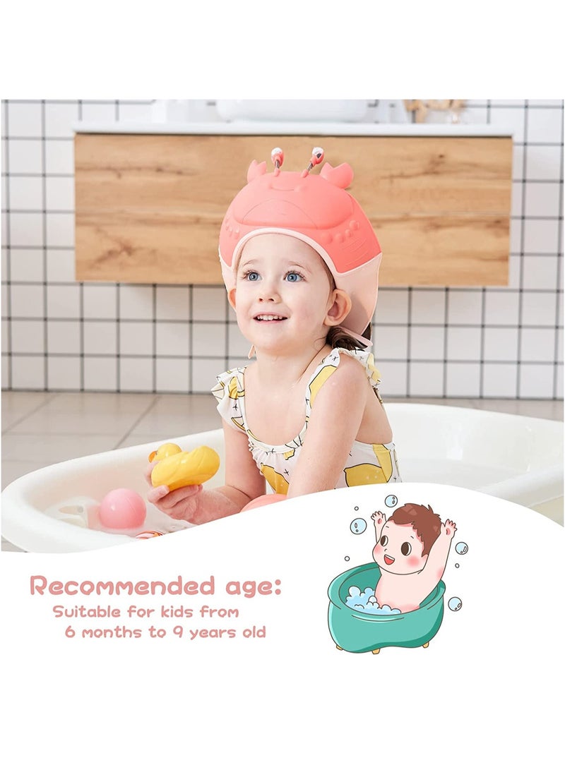 SOLARAE Adjustable Silicone Toddler Shower Cap - Waterproof Bathing Hat for Infants and Children, Protects Eyes and Ears During Bath Time, Ideal for Toddlers and Young Kids. - Image 4